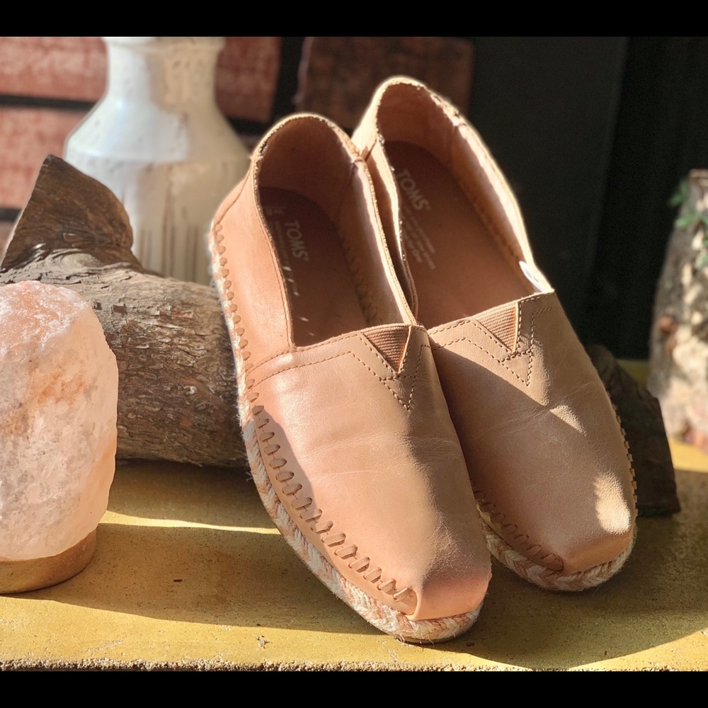 Toms Leather Rope Sole in Honey Leather